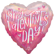 Happy Valentine's Day Iridescent Pearl Shine Foil Balloons