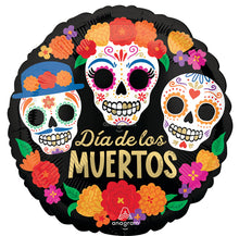 Day Of The Dead Bright Flores Foil Balloons