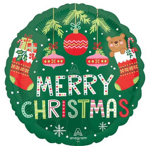 Beary Christmas Foil Balloons