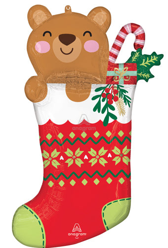 Beary Christmas Stocking Shape