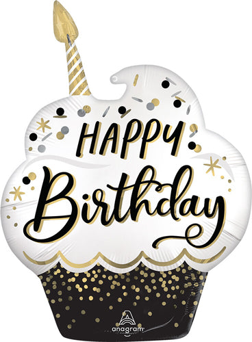 Satin BSG Birthday Wishes Cupcake Shape