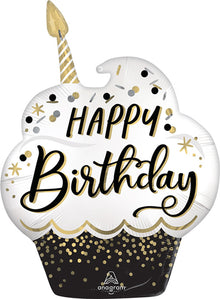 Satin BSG Birthday Wishes Cupcake Shape