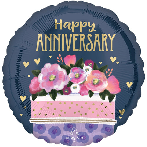 Happy Anniversary Cake Foil Balloons