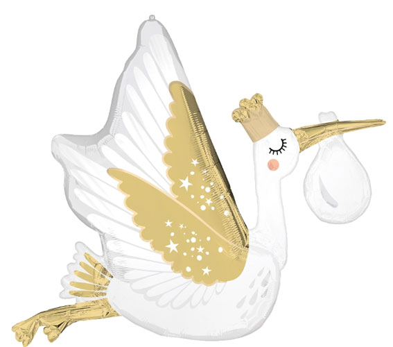 Satin Special Delivery Stork Shape