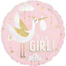 Satin Special Delivery Baby Girl Foil Balloons