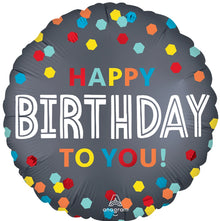 Satin Confetti Burst Birthday To You Foil Balloons