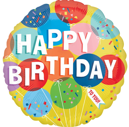 Sunny Balloons Birthday Foil Balloons