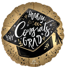Satin Grad Achievement Burst Foil Balloons