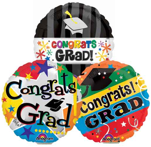 Graduation Preinflated Balloon Assortement