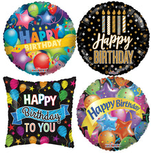 4" Birthday Preinflated Assortment