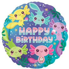 Axolotl Happy Birthday Foil Balloons