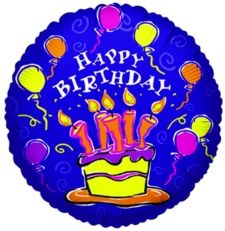 Birthday Cake Foil Balloons