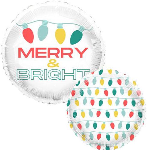 Merry & Bright Print Foil Balloons