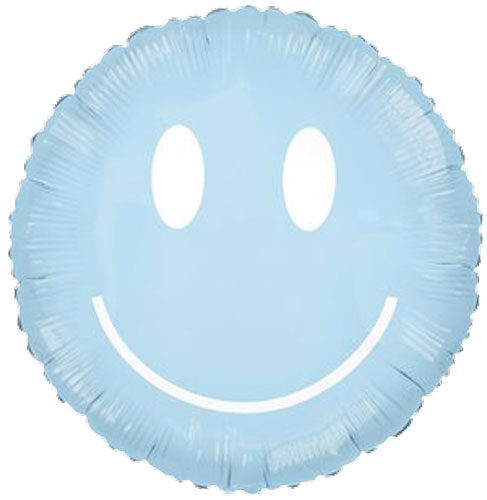 Friendly Smile Blue Jumbo Foil Balloon