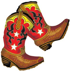 Cowboy Boots 36 inch Foil Balloons
