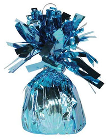 Light Blue Fringed Foil Weight