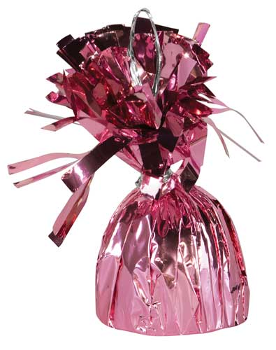 Pink Fringed Foil Weight