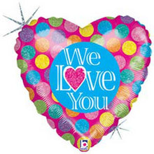 We Love You Polka Dots Foil Balloons