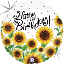 Birthday Sunny Sunflowers Foil Balloons