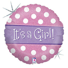 It's A Girl Polka Dots Foil Balloons
