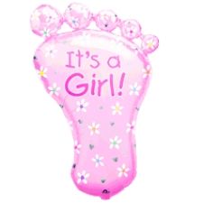 It's a Girl Foot Shape Foil Balloons