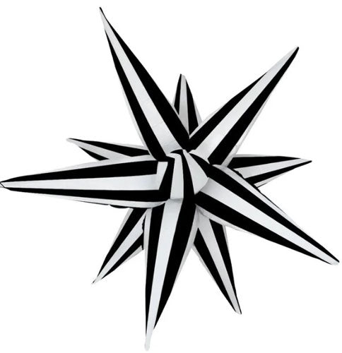 40 Inch Black and White Starburst
