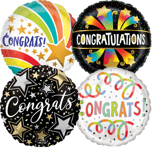 9" Congratulations Preinflated Assortment