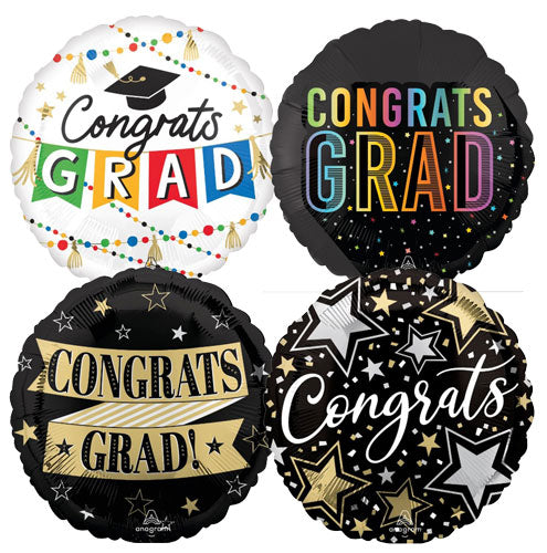 9" Graduation Preinflated Balloon Assortment