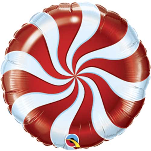 Preinflated Red Peppermint Balloons