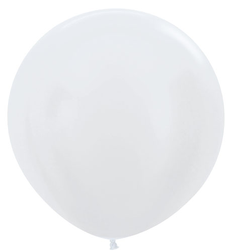 24 Pearl White Sempertex Balloons