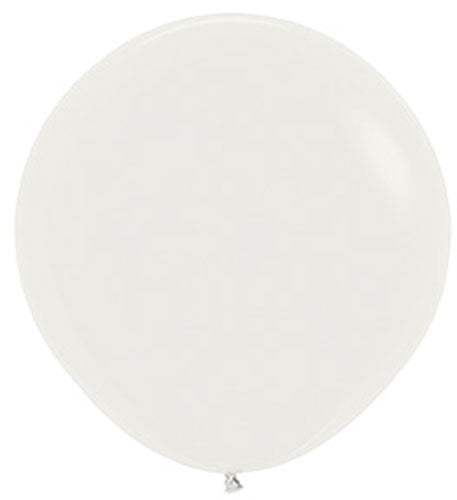 24" Deluxe Almond White Sempertex Balloons