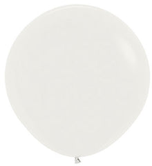 24" Deluxe Almond White Sempertex Balloons