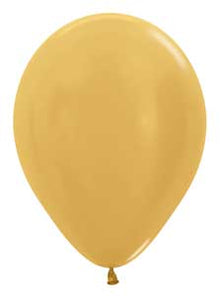 18 Metallic Gold Sempertex Balloons