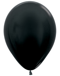 11 Metallic Black Sempertex Balloons