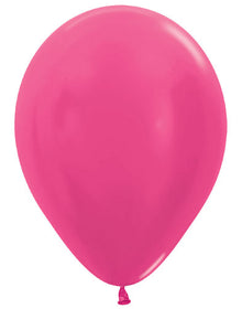 5 Metallic Fuchsia Sempertex Balloons