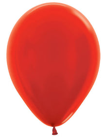 5 Metallic Red Sempertex Balloons