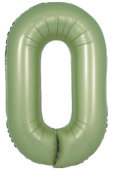 DecoNumber 0 Olive Balloon