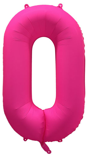 DecoNumber 0 Neon Pink Balloon