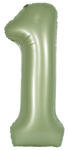 DecoNumber 1 Olive Balloon