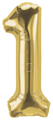 DecoNumber 1 Gold Balloon