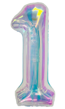 DecoNumber 1 Iridescent Balloon
