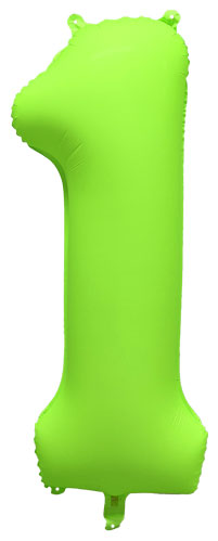 DecoNumber 1 Neon Green Balloon