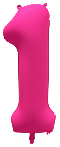 DecoNumber 1 Neon Pink Balloon