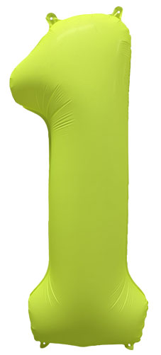 DecoNumber 1 Neon Yellow Balloon