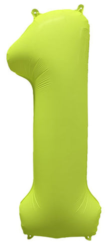 DecoNumber 1 Neon Yellow Balloon