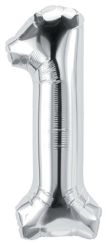 DecoNumber 1 Silver Balloon
