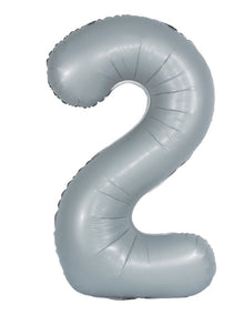 DecoNumber 2 Gray Balloon