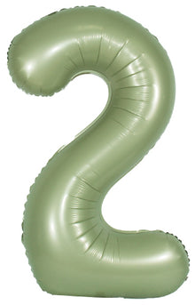 DecoNumber 2 Olive Green Balloon