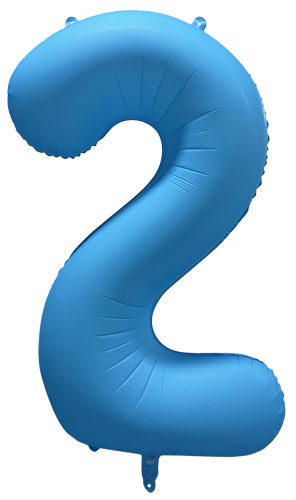 DecoNumber 2 Neon Blue Balloon