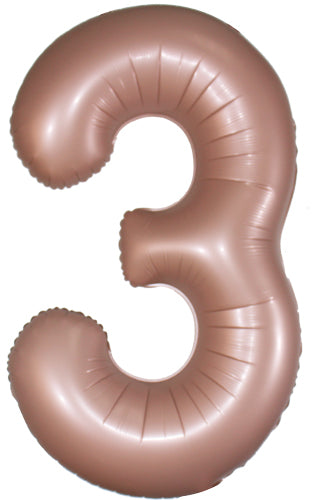 DecoNumber 3 Dusty Rose Balloon